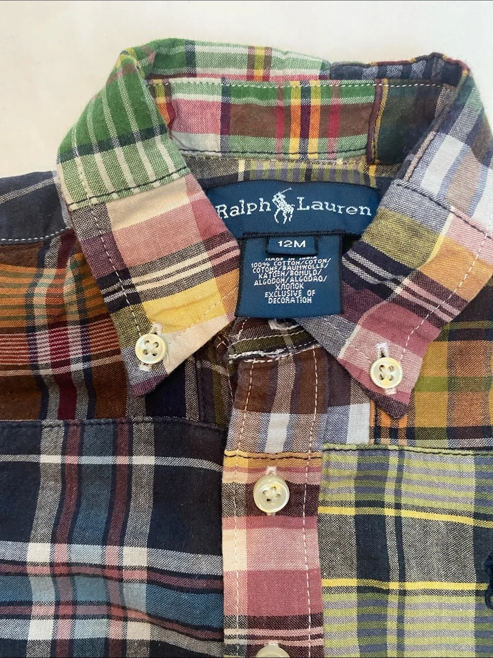 Ralph Lauren Kids Multicolor Patchwork Plaid Button-Down Shirt